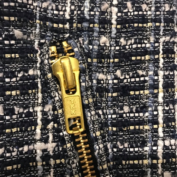 SUNDAYS bliss lined jacket navy zip up top blazer size small - Picture 8 of 10